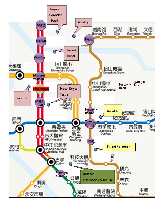 The route map of MRT