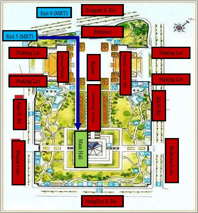 Map of National Chiang Kai-Shek Memorial Hall